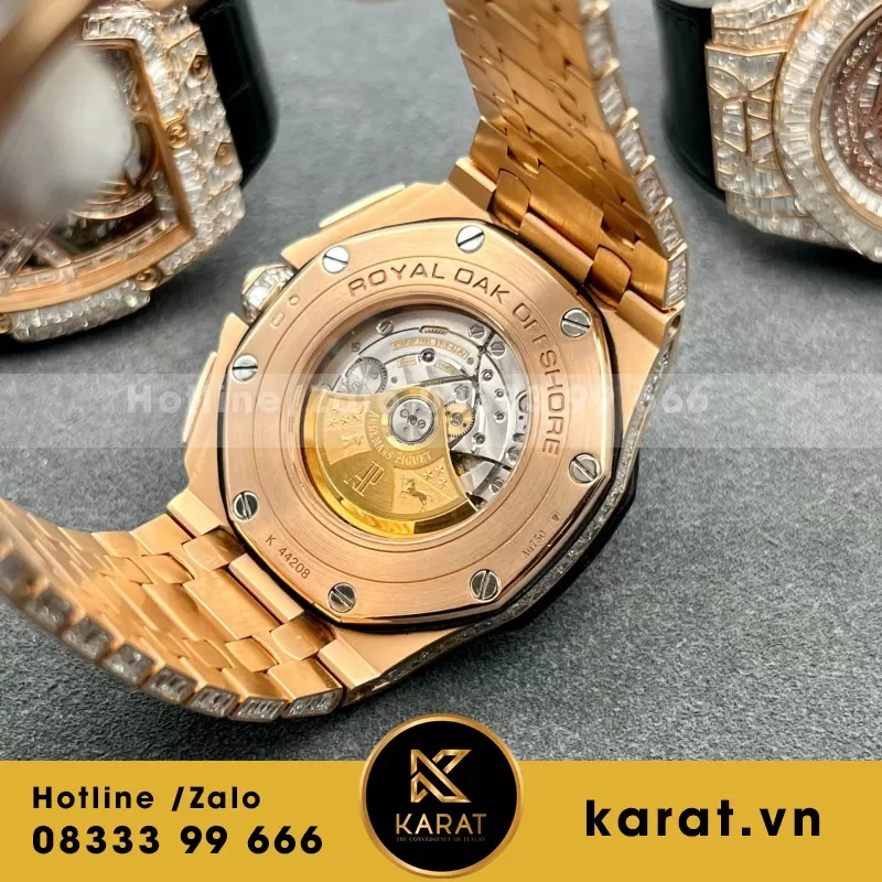Đồng Hồ Audemars Piguet Offshore Vàng Hồng 18k Nạm Kim Cương Baguette - Ảnh 7