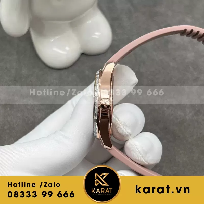 Đồng Hồ Patek Philippe Aquanaut 5062 Bọc Vàng Hồng 18k Rainbow Benzel 35.6mm - Ảnh 5