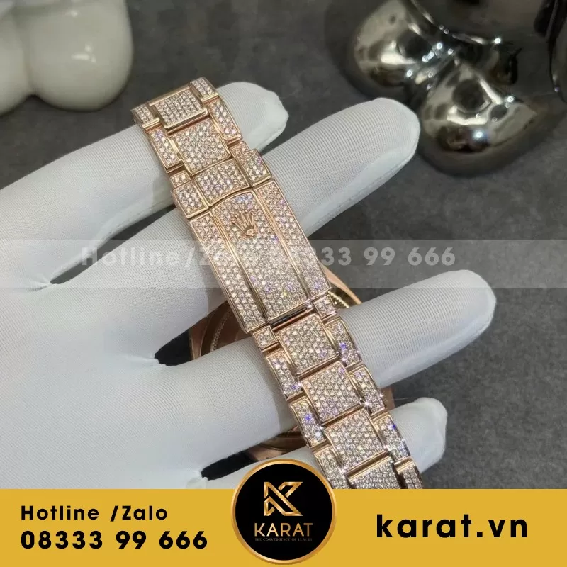 Đồng Hồ Rolex Sky Dweller 326959TBR Chế Tác Vàng Hồng 18k Kim Cương Thiên Nhiên 42mm - Ảnh 4