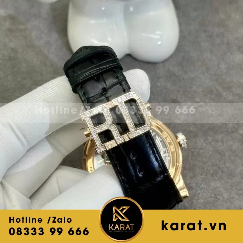 Đồng Hồ Roger Dubuis Double Tourbillon Chế Tác Vàng Hồng 18k Kim Cương Thiên Nhiên - Ảnh 7