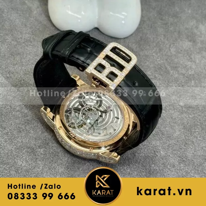 Đồng Hồ Roger Dubuis Double Tourbillon Chế Tác Vàng Hồng 18k Kim Cương Thiên Nhiên - Ảnh 6