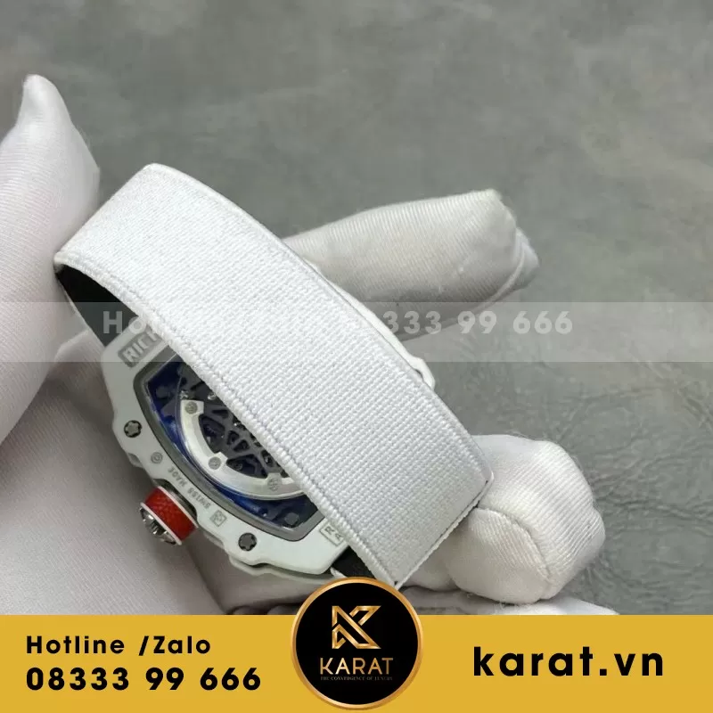 Đồng Hồ Richard Mille Chế Tác RM67-02 Vỏ Carbon Màu Trắng Siêu Nhẹ Trọng Lượng 37 Grams 38.7×47.52mm - Ảnh 7