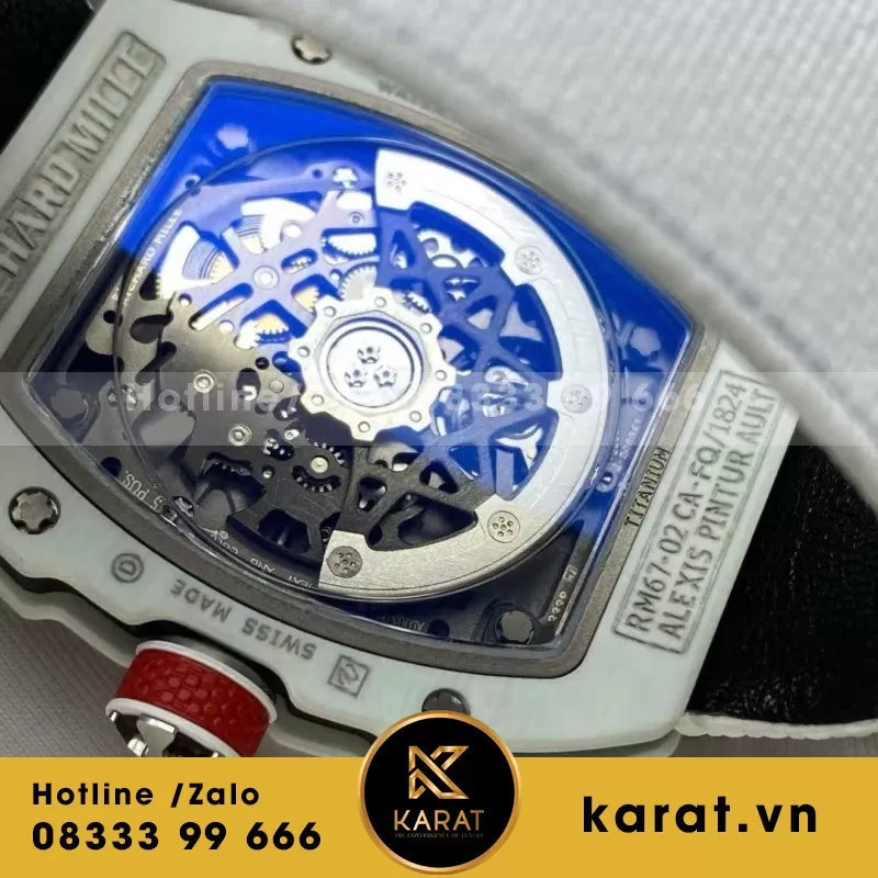 Đồng Hồ Richard Mille Chế Tác RM67-02 Vỏ Carbon Màu Trắng Siêu Nhẹ Trọng Lượng 37 Grams 38.7×47.52mm - Ảnh 6