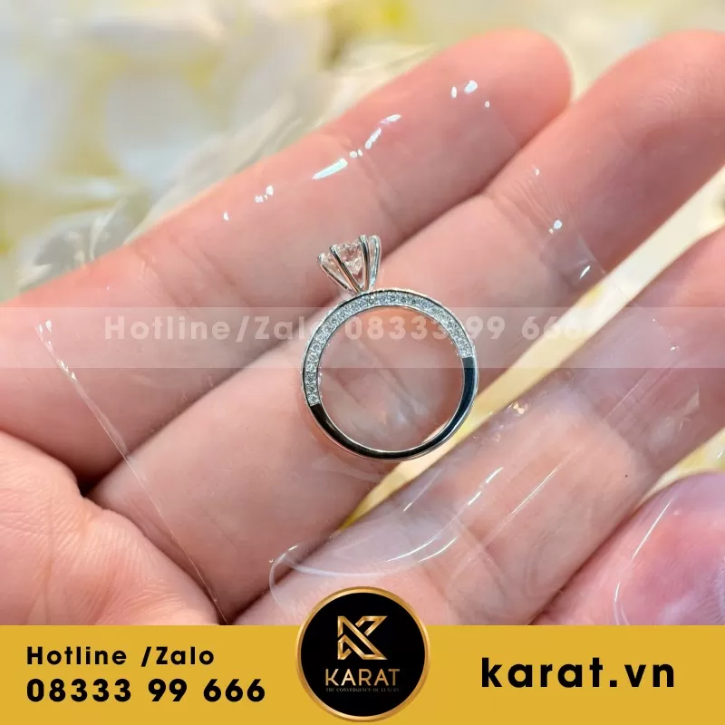 Nhẫn Au410+Diamond Lab+5.4mm lab - Ảnh 5