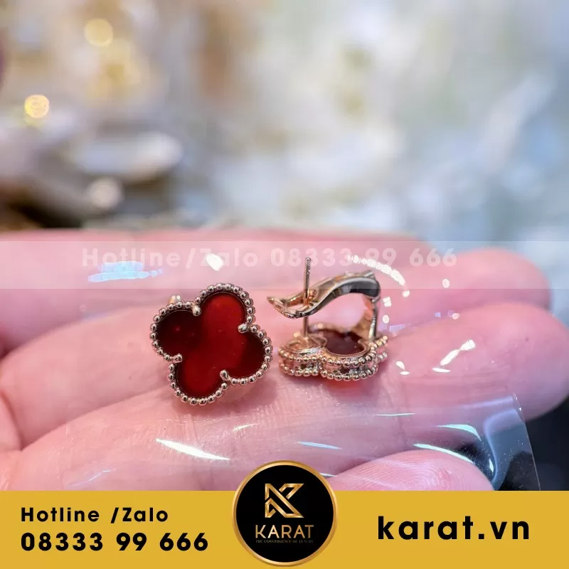 Bông Tai VCA Au750 Red - Ảnh 4