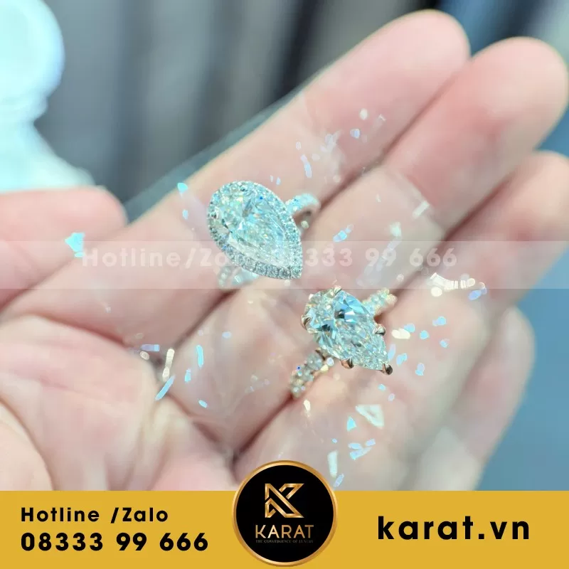Nhẫn Pear-3CT-E-VS1 - Ảnh 6