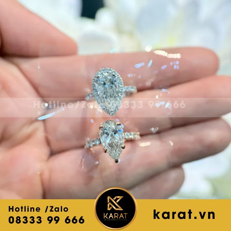 Nhẫn Pear-3CT-E-VS1 - Ảnh 5