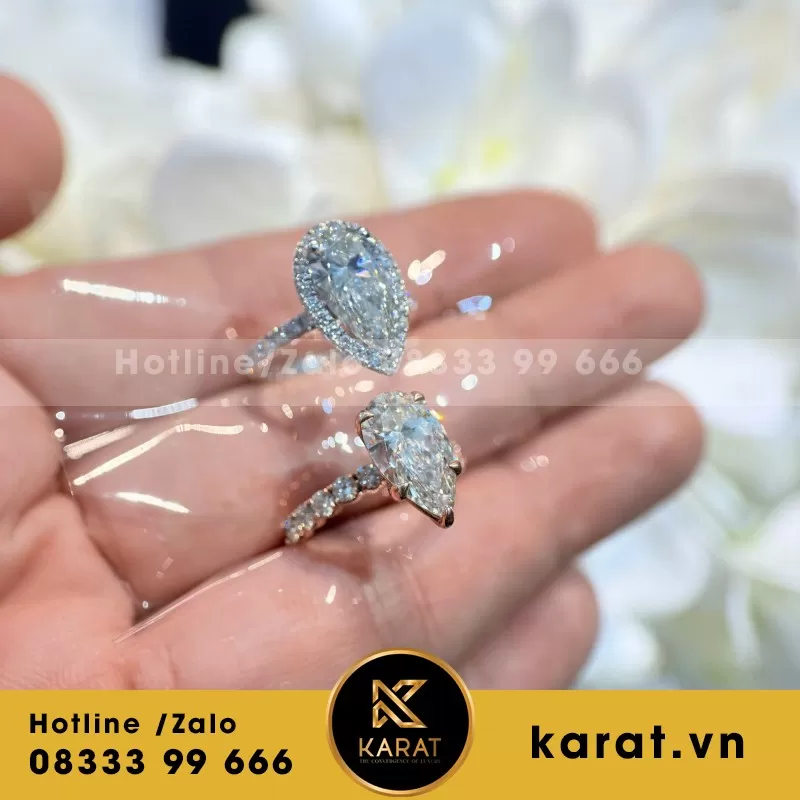 Nhẫn Pear-3CT-E-VS1 - Ảnh 4
