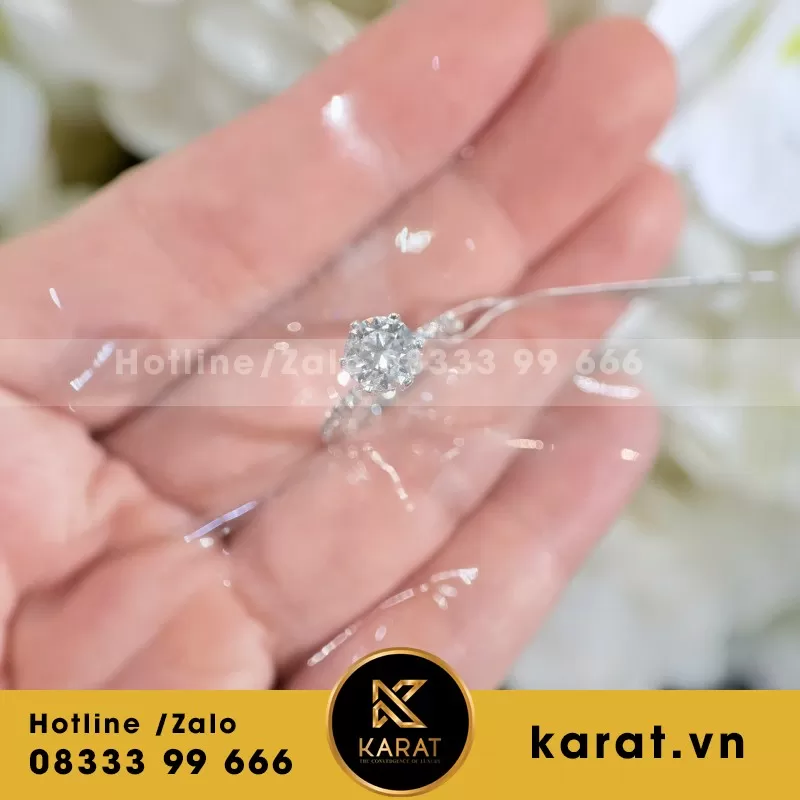 Nhẫn Nữ Au410+Diamond Lab+7.2Mm Lab - Ảnh 5