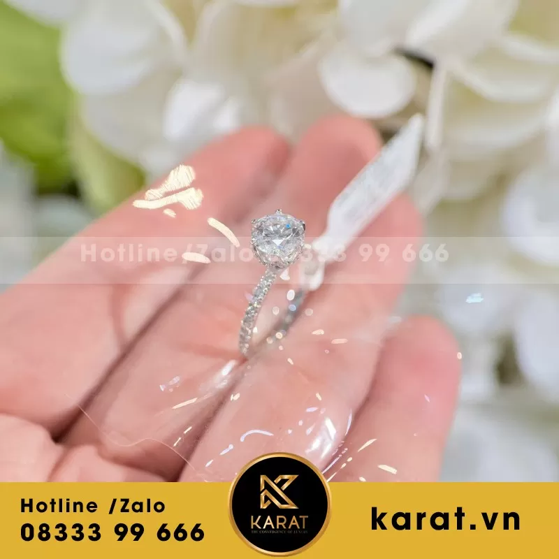 Nhẫn Nữ Au410+Diamond Lab+7.2Mm Lab - Ảnh 3