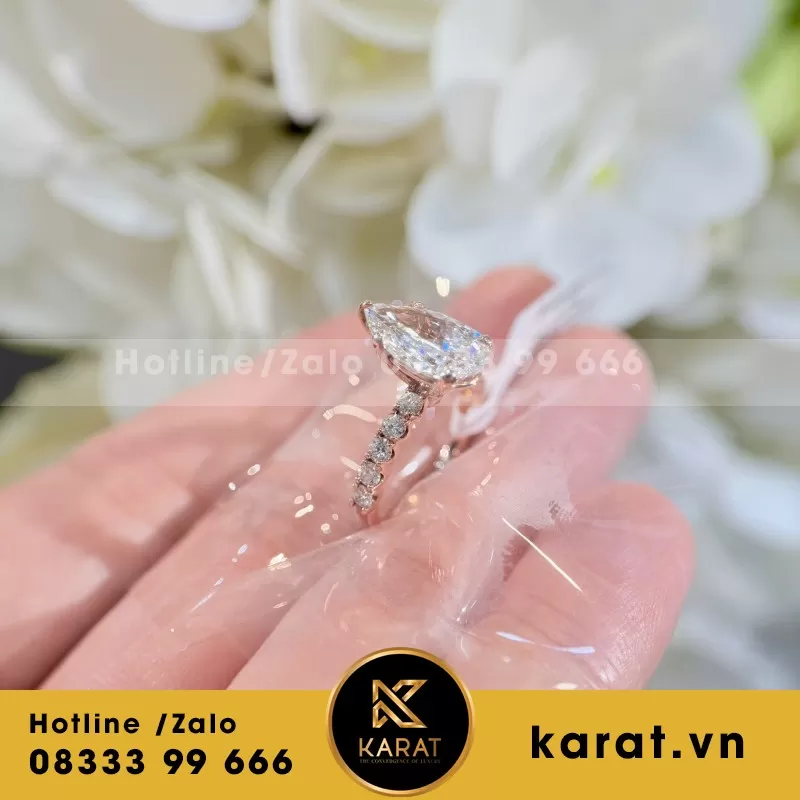 Nhẫn Vàng 10K+Lab Tấm - Ảnh 5