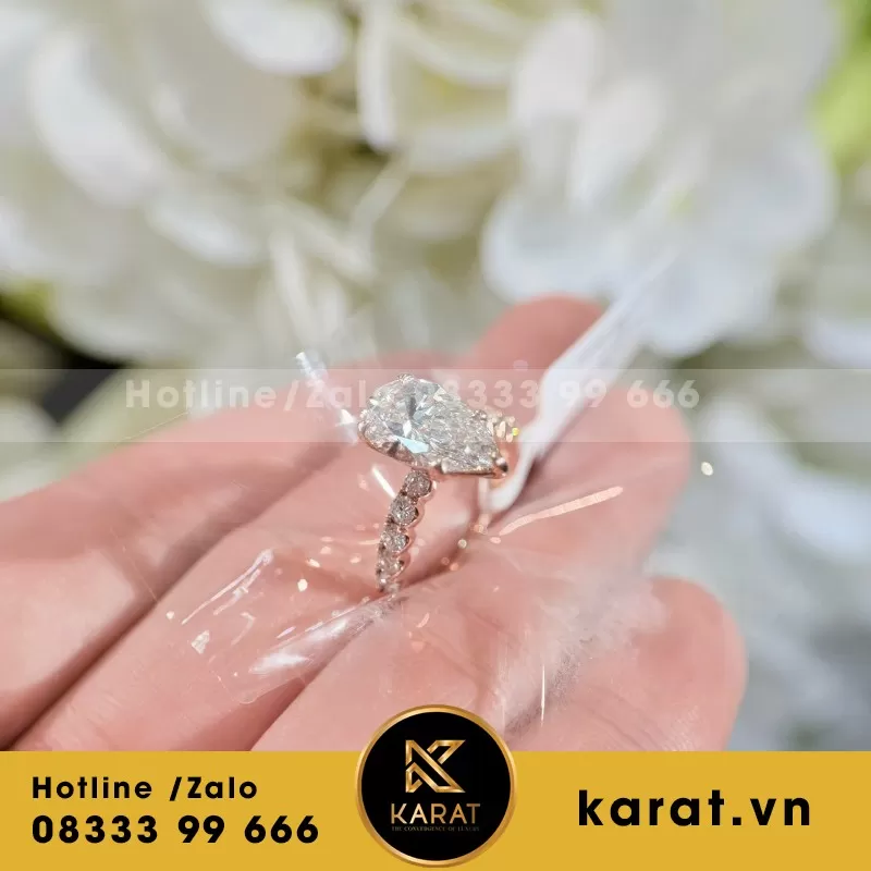 Nhẫn Vàng 10K+Lab Tấm - Ảnh 4