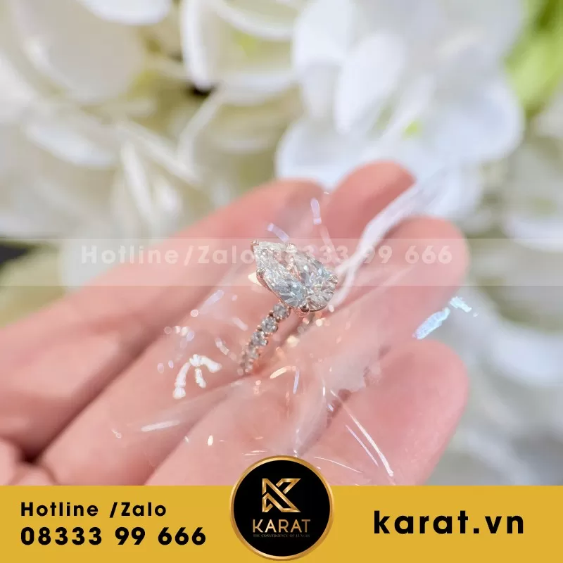 Nhẫn Vàng 10K+Lab Tấm - Ảnh 3