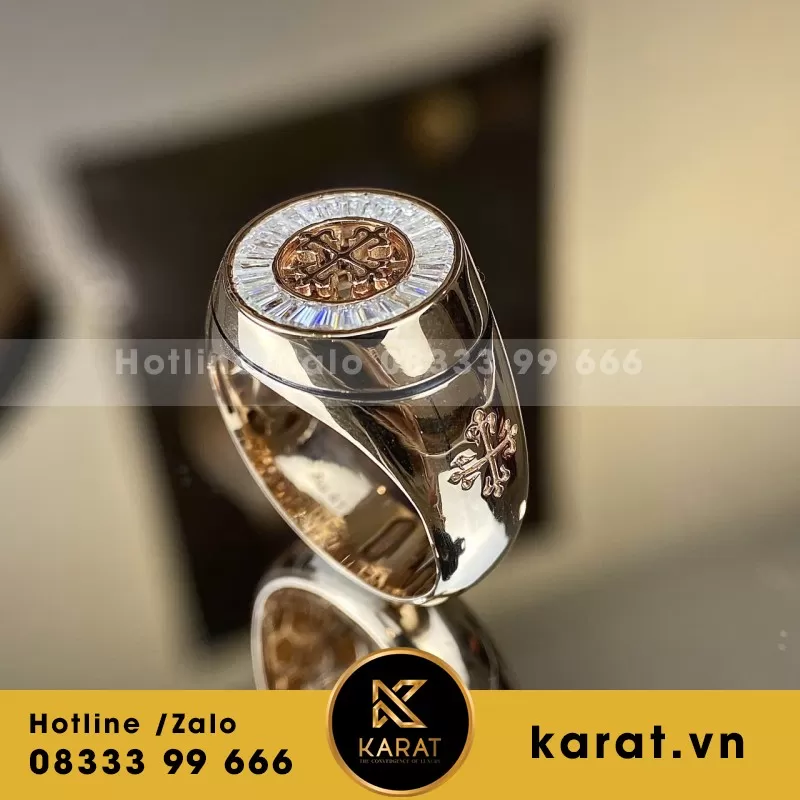 Nhẫn Thiết Kế Rolex Demi Vàng 18K - Ảnh 5