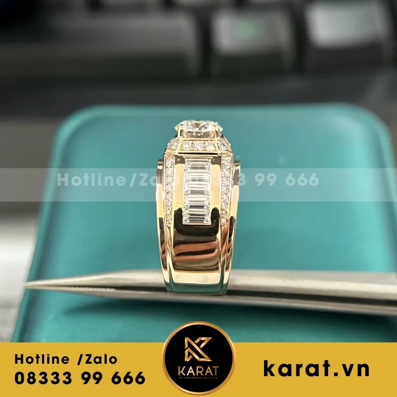Nhẫn Nam Vàng Hồng 18K - Ảnh 6