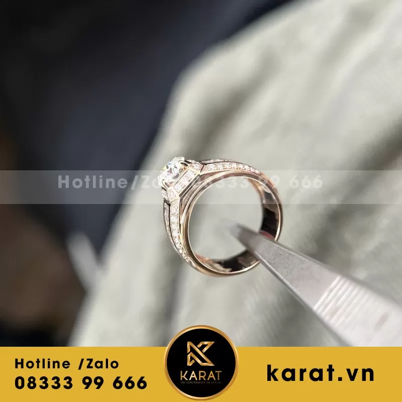 Nhẫn Nam Vàng Hồng 18K - Ảnh 3