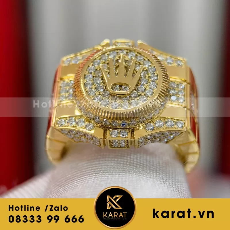 Nhẫn Rolex Vàng Vàng 18K - Ảnh 5