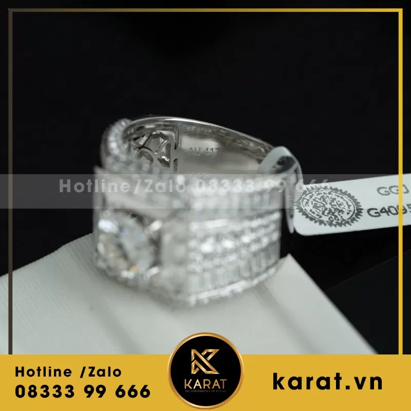 Nhẫn Vàng Trắng Thiết Kế Sang Trọng - Ảnh 14