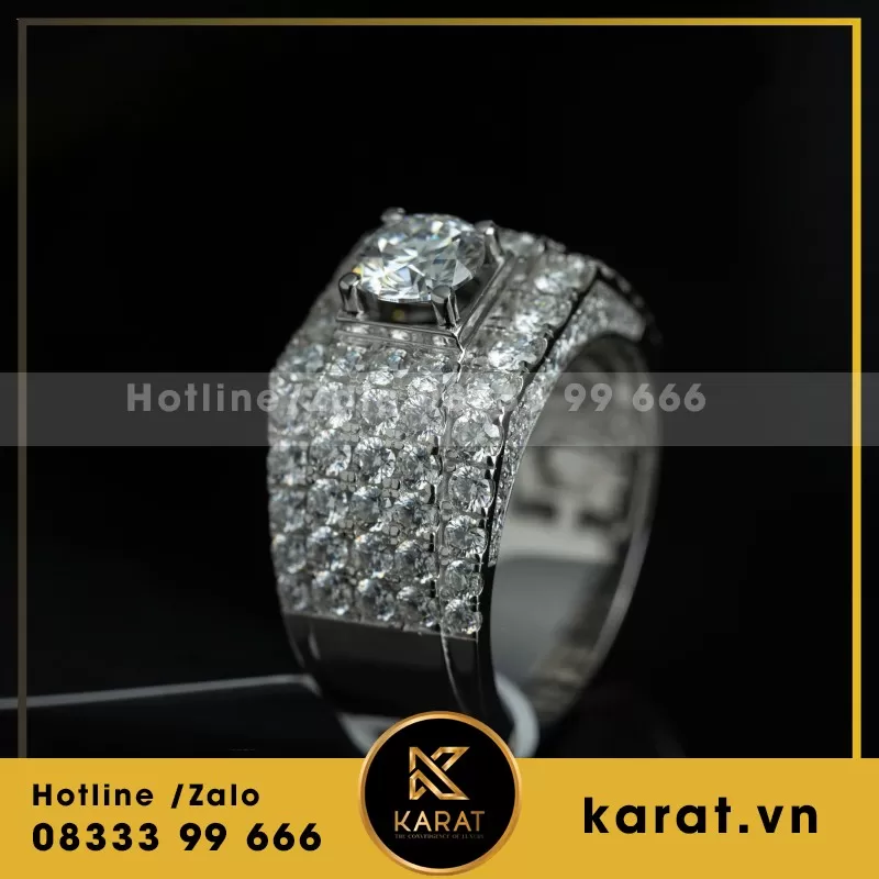 Nhẫn Vàng Trắng Thiết Kế Sang Trọng - Ảnh 11