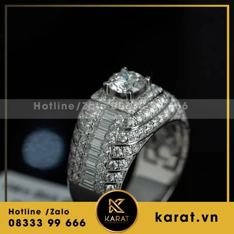 Nhẫn Vàng Trắng Thiết Kế Sang Trọng - Ảnh 10