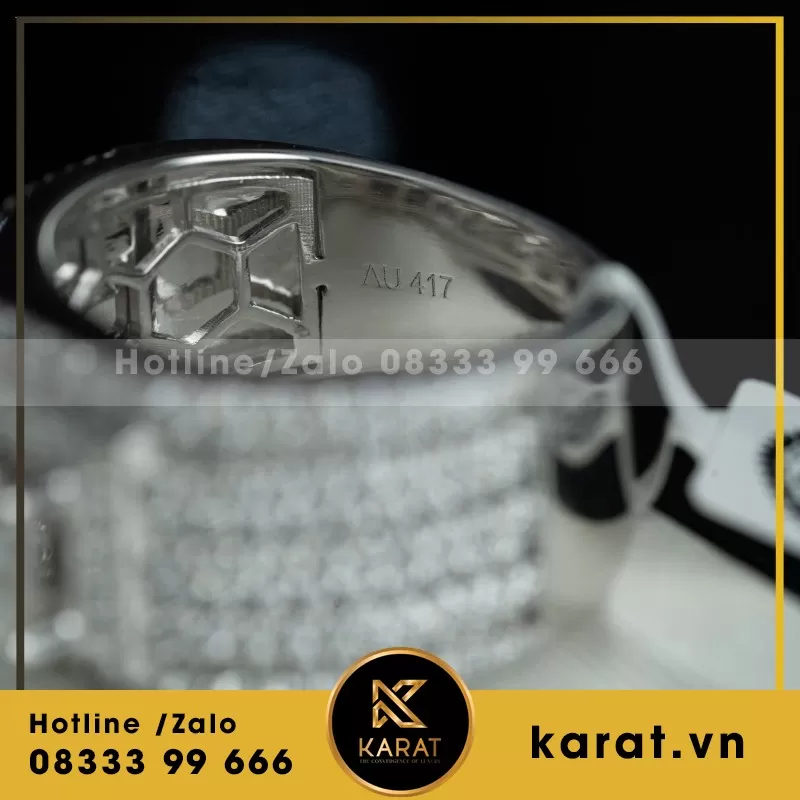 Nhẫn Vàng Trắng Thiết Kế Sang Trọng - Ảnh 9