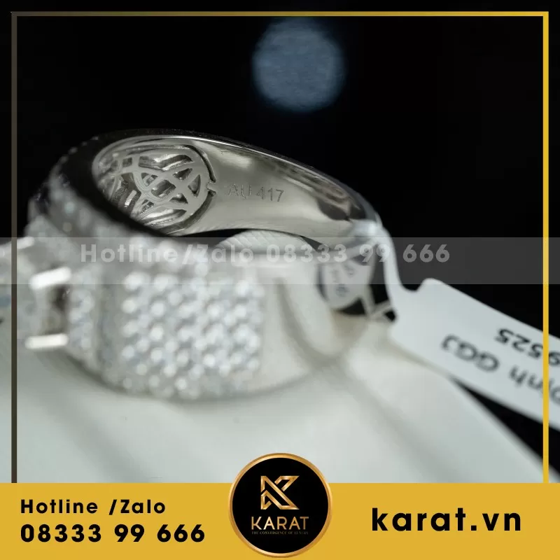 Nhẫn Vàng Trắng Thiết Kế Sang Trọng - Ảnh 7