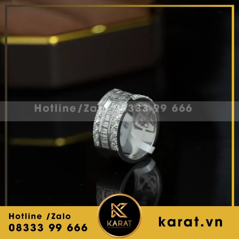 Nhẫn Vàng Trắng Thiết Kế Sang Trọng - Ảnh 6