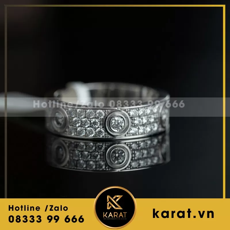 Nhẫn Vàng Trắng Diamond - Ảnh 4