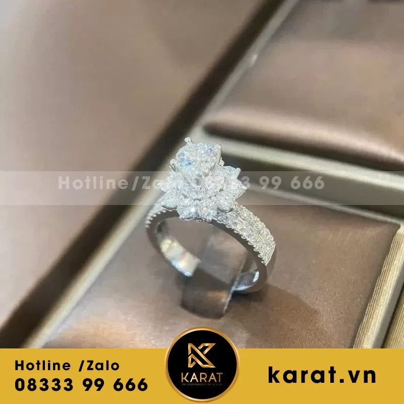 Nhẫn Nữ Vàng Trắng 18K - Ảnh 3