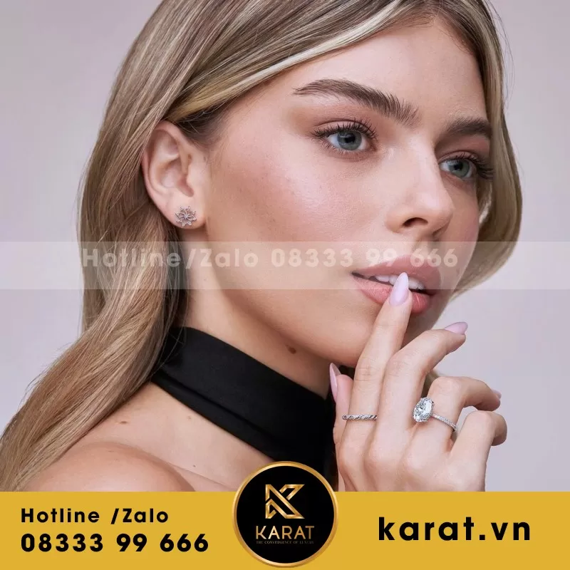 Nhẫn Nữ Thiết Kế Vàng 18K Kim Cương Thiên Nhiên - Ảnh 19