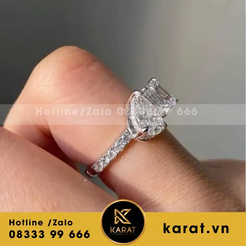 Nhẫn Nữ Thiết Kế Vàng 18K Kim Cương Thiên Nhiên - Ảnh 14