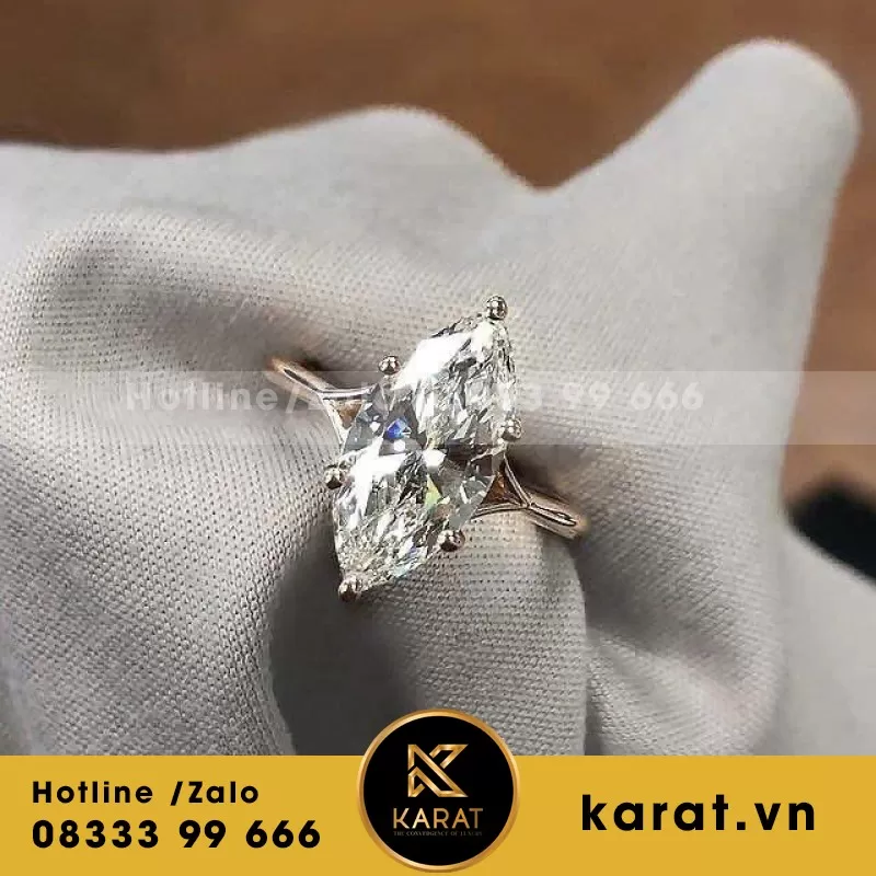 Nhẫn Nữ 18K Kim Cương Thiên Nhiên - Ảnh 5