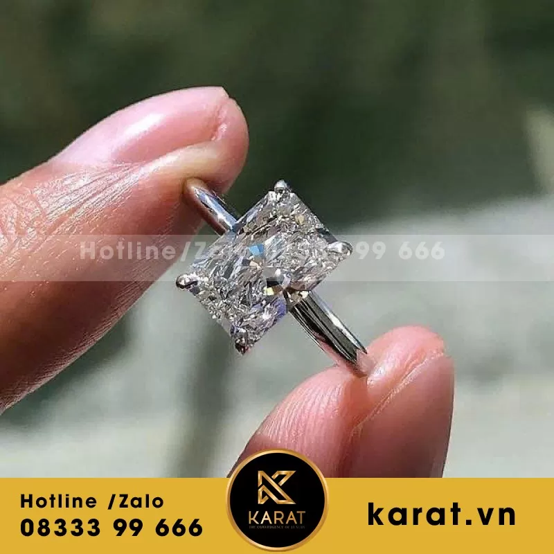 Nhẫn Nữ 18K Kim Cương Thiên Nhiên - Ảnh 4