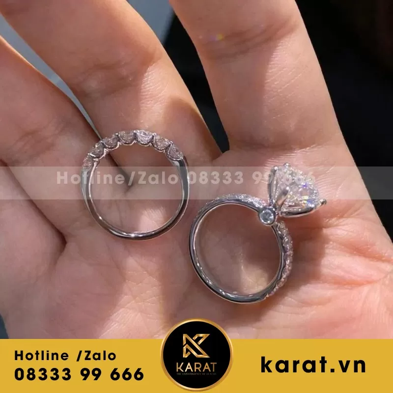 Nhẫn Nữ 18K Kim Cương Lad Nuôi Cấy - Ảnh 12