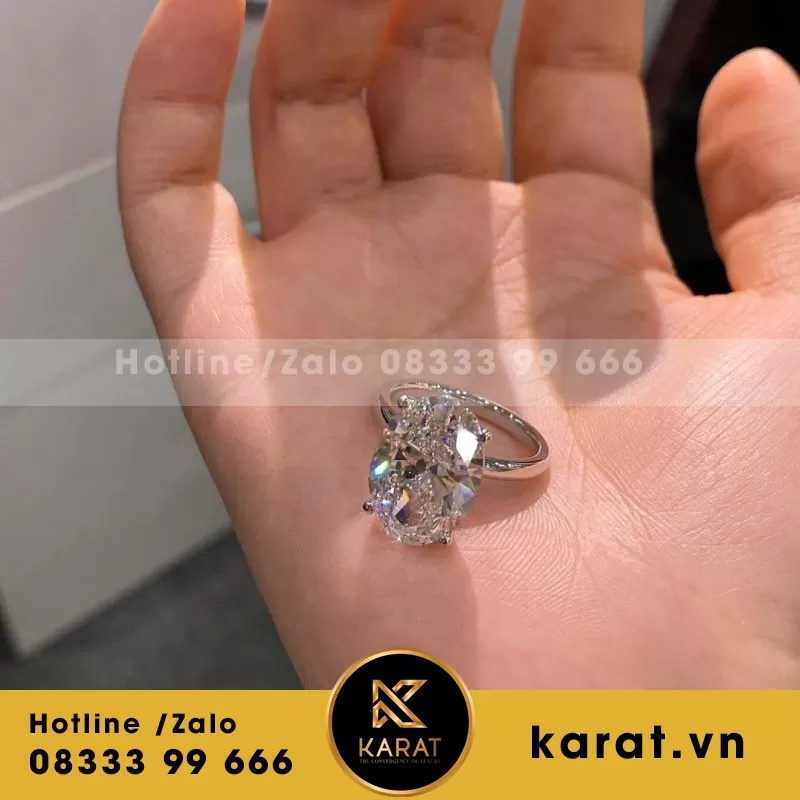 Nhẫn Nữ 18K Kim Cương Lad Nuôi Cấy - Ảnh 10