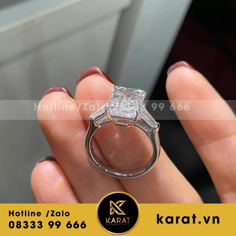 Nhẫn Nữ 18K Kim Cương Lad Nuôi Cấy - Ảnh 8