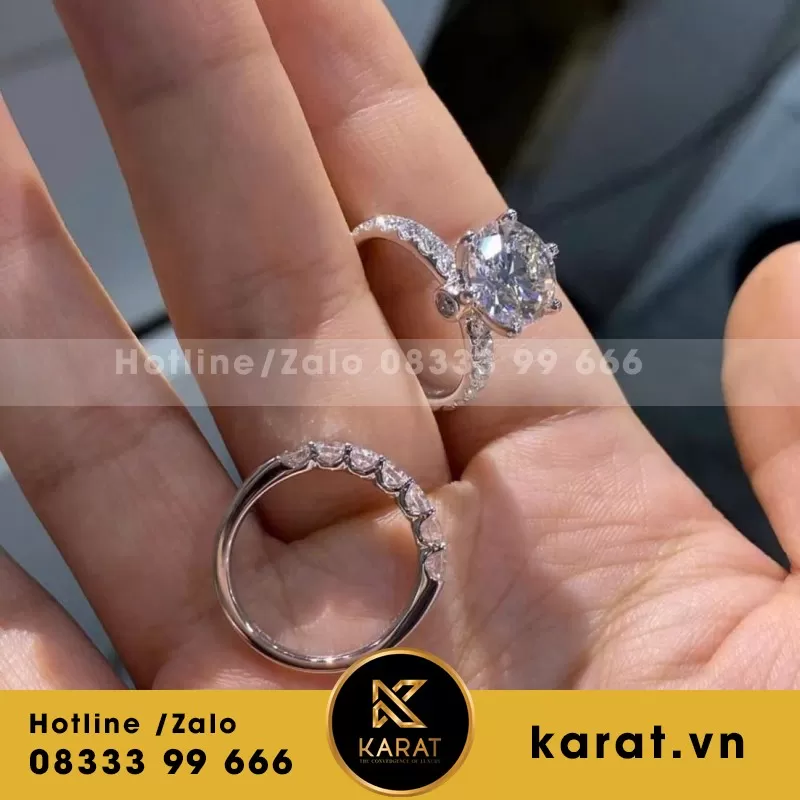 Nhẫn Nữ 18K Kim Cương Lad Nuôi Cấy - Ảnh 7