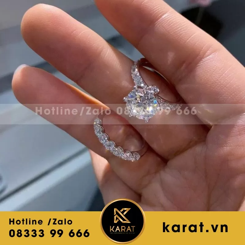 Nhẫn Nữ 18K Kim Cương Lad Nuôi Cấy - Ảnh 5