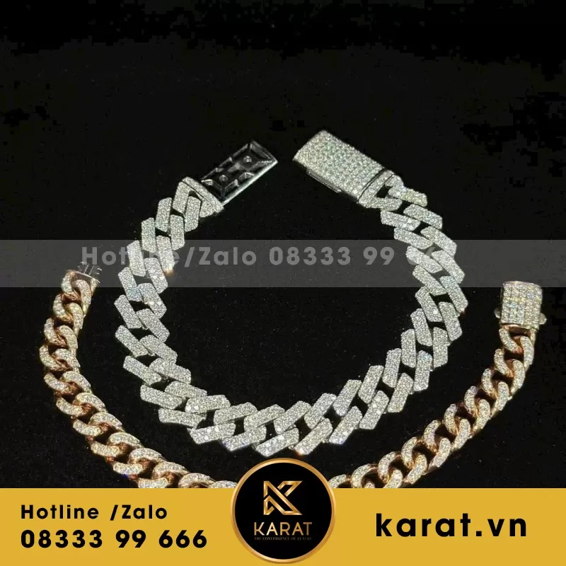 Lắc Tay Cuban 10K Moissanite - Ảnh 6