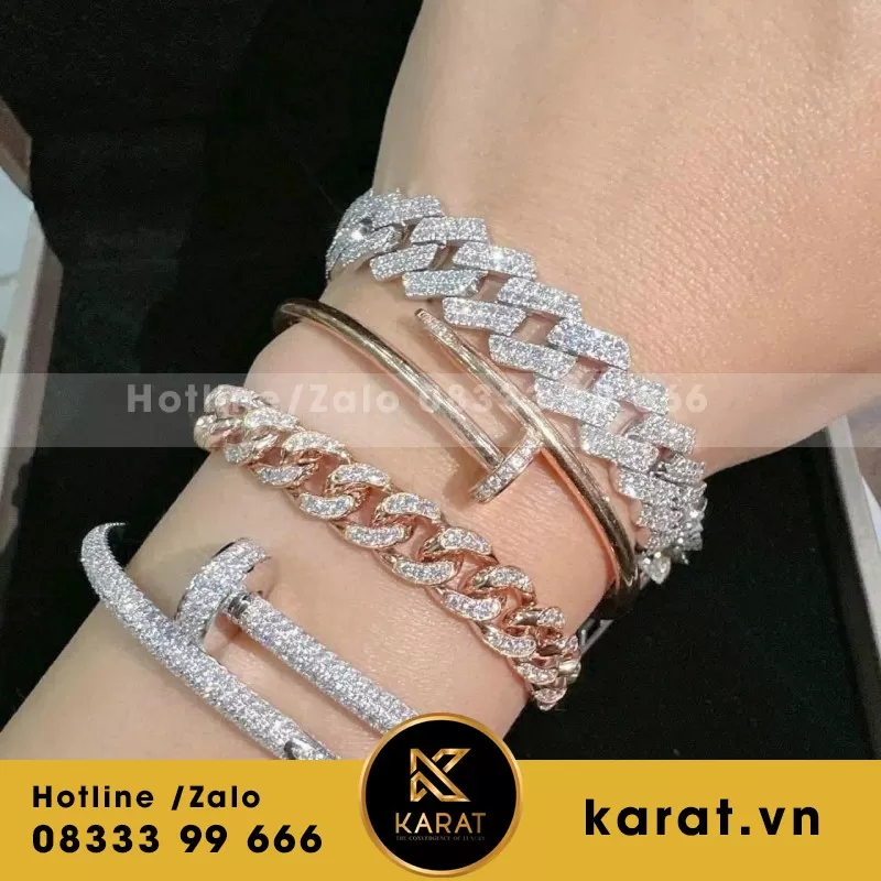 Lắc Tay Cuban 10K Moissanite - Ảnh 5