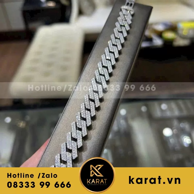 Lắc Tay Cuban 10K Moissanite - Ảnh 4