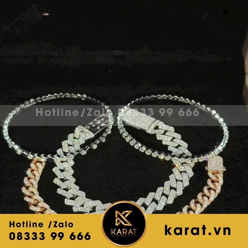 Lắc Tay Cuban 10K Moissanite - Ảnh 3
