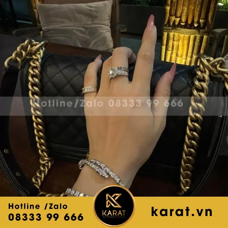 Lắc Tay Nữ Tenis Vàng 18K Moissanite - Ảnh 5