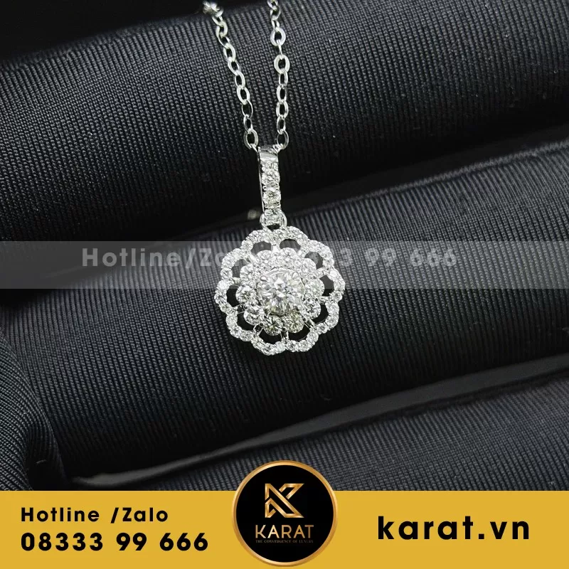 Combo Dây Chuyền - Bông Tai Hoa Mẫu 2 - Ảnh 4