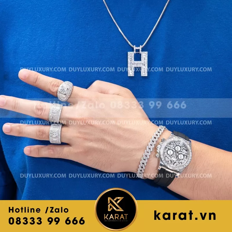 Combo Đồng Hồ + Vòng Cổ + Nhẫn Moissanite - Ảnh 13