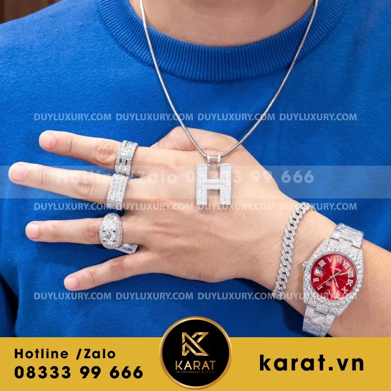 Combo Đồng Hồ + Vòng Cổ + Nhẫn Moissanite - Ảnh 10