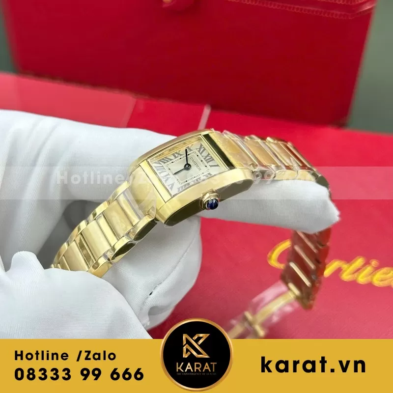 Đồng hồ Cartier Tank Francaise Ladies small model— size 21.2mm x 25.7mm— máy Pin Quartz Ronda Thuỵ Sỹ— M1 Factory - Ảnh 10