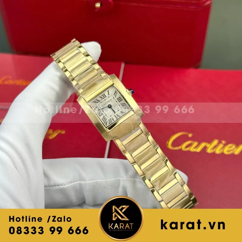 Đồng hồ Cartier Tank Francaise Ladies small model— size 21.2mm x 25.7mm— máy Pin Quartz Ronda Thuỵ Sỹ— M1 Factory - Ảnh 6