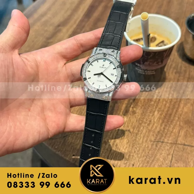 HB Classic Fusion APS độ full hơn 300 viên moissanite Size 42mm - Ảnh 10