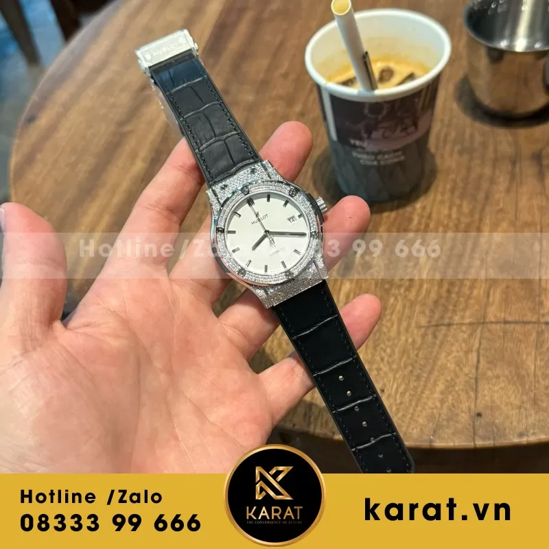 HB Classic Fusion APS độ full hơn 300 viên moissanite Size 42mm - Ảnh 7